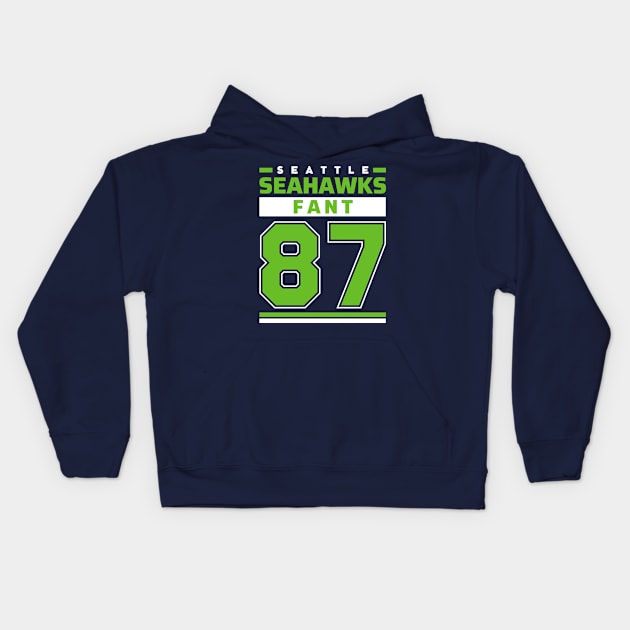 Seattle Seahawks Fant 87 Edition Varsity 2 Kids Hoodie by ENTIN 